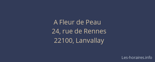 A Fleur de Peau