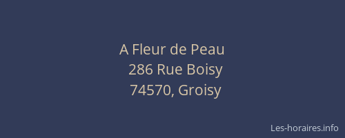 A Fleur de Peau