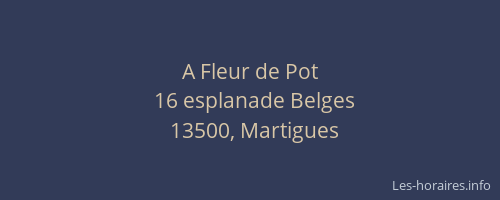 A Fleur de Pot