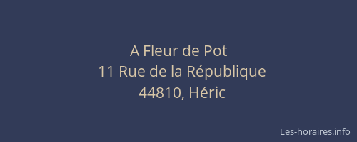 A Fleur de Pot