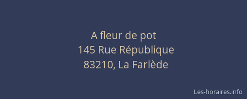 A fleur de pot