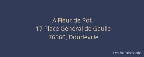A Fleur de Pot