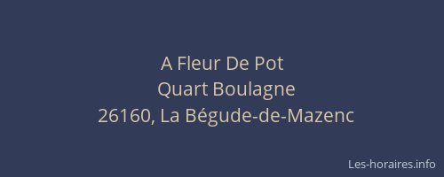 A Fleur De Pot