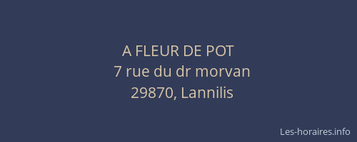 A FLEUR DE POT