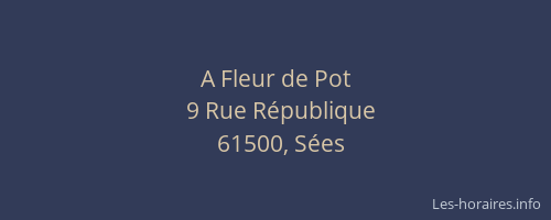 A Fleur de Pot