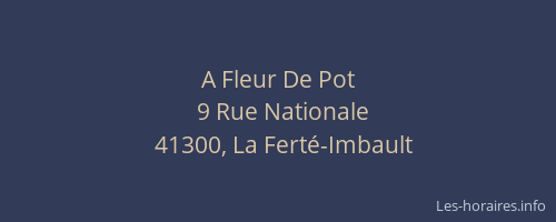A Fleur De Pot
