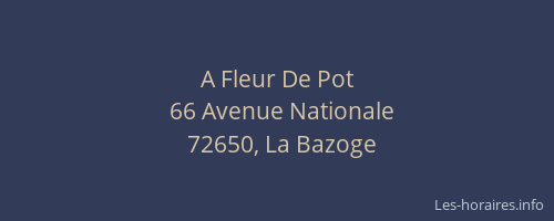 A Fleur De Pot