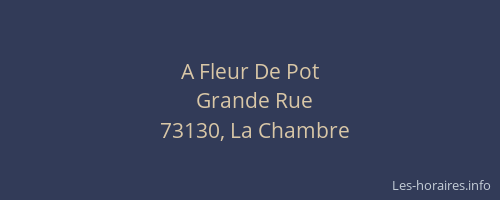 A Fleur De Pot