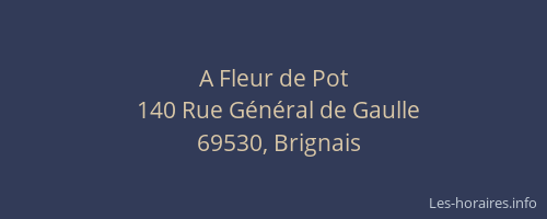 A Fleur de Pot