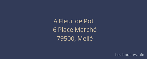 A Fleur de Pot
