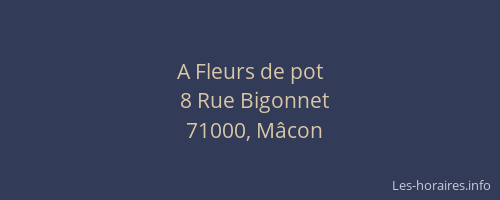 A Fleurs de pot
