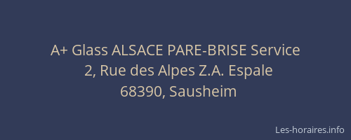 A+ Glass ALSACE PARE-BRISE Service