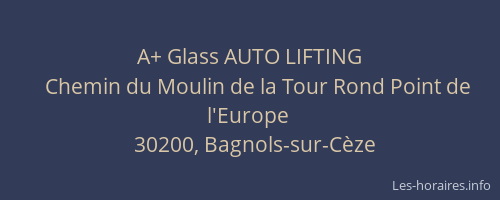 A+ Glass AUTO LIFTING