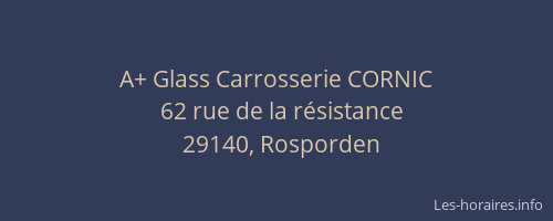 A+ Glass Carrosserie CORNIC