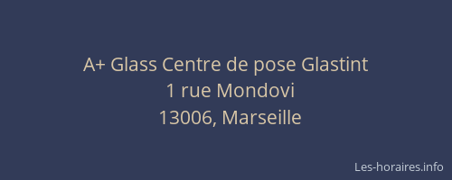 A+ Glass Centre de pose Glastint