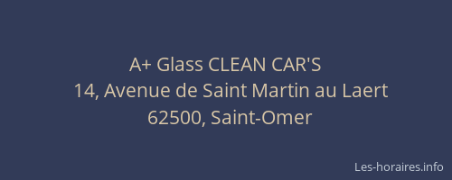 A+ Glass CLEAN CAR'S