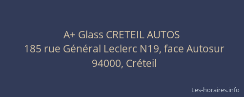 A+ Glass CRETEIL AUTOS