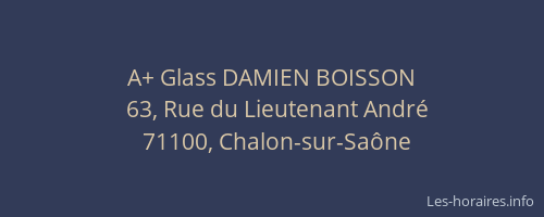 A+ Glass DAMIEN BOISSON
