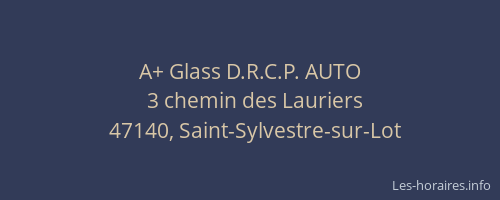 A+ Glass D.R.C.P. AUTO