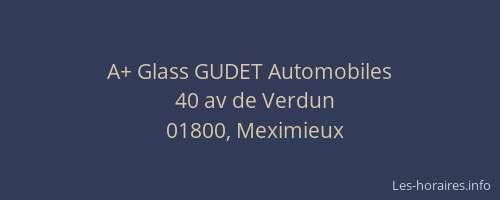 A+ Glass GUDET Automobiles