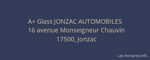 A+ Glass JONZAC AUTOMOBILES