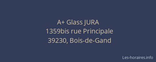 A+ Glass JURA