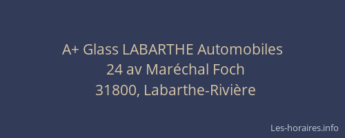 A+ Glass LABARTHE Automobiles