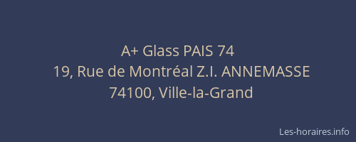 A+ Glass PAIS 74