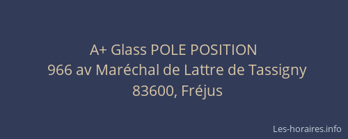 A+ Glass POLE POSITION