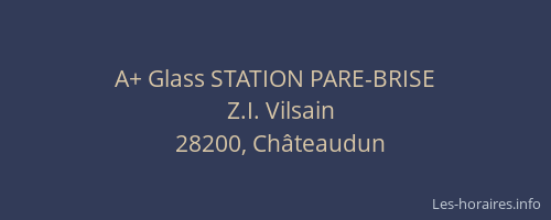 A+ Glass STATION PARE-BRISE