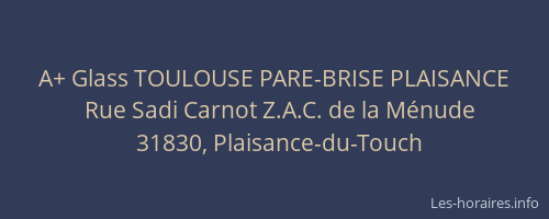 A+ Glass TOULOUSE PARE-BRISE PLAISANCE