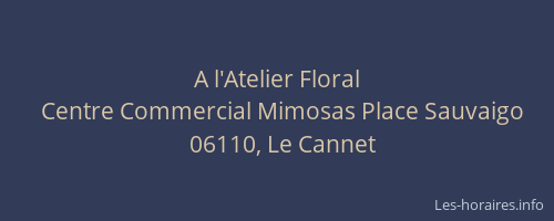A l'Atelier Floral