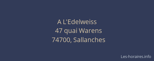 A L'Edelweiss