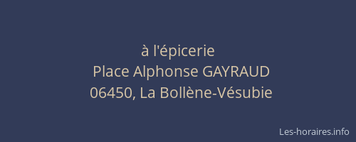 à l'épicerie