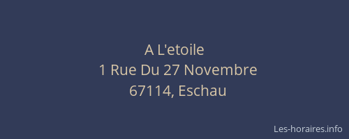 A L'etoile