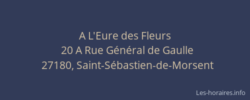 A L'Eure des Fleurs