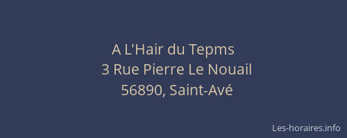 A L'Hair du Tepms
