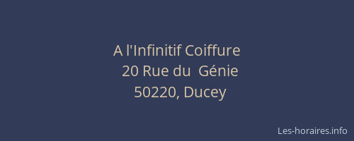 A l'Infinitif Coiffure