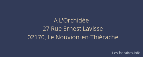 A L'Orchidée