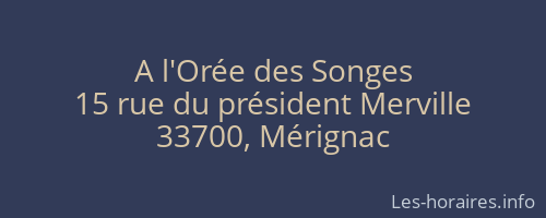A l'Orée des Songes