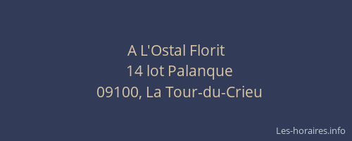 A L'Ostal Florit