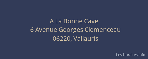 A La Bonne Cave