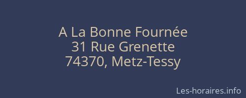 A La Bonne Fournée