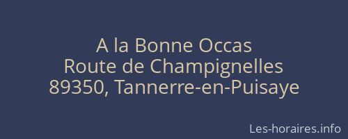 A la Bonne Occas