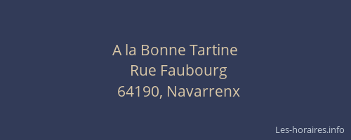 A la Bonne Tartine