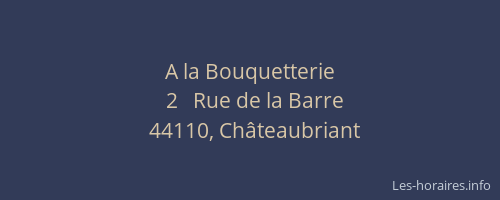 A la Bouquetterie