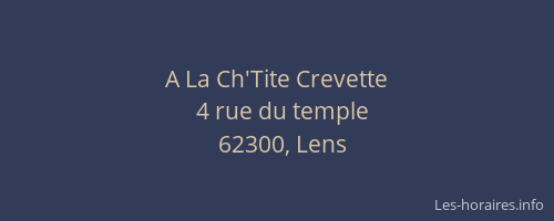 A La Ch'Tite Crevette