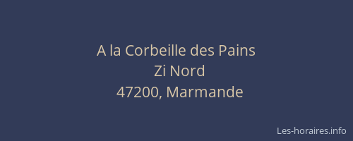 A la Corbeille des Pains