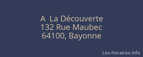 A  La Découverte