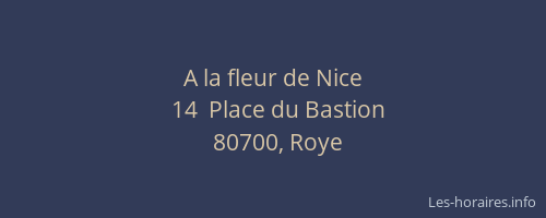 A la fleur de Nice